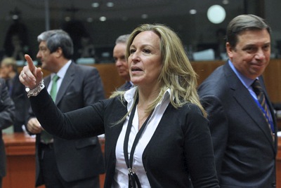 La ministra de Exteriores en en Bruselas en una imagen de archivo.