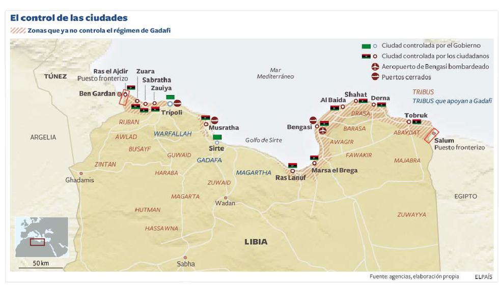 Los rebeldes anuncian que tienen el control de la mayoría del petróleo libio