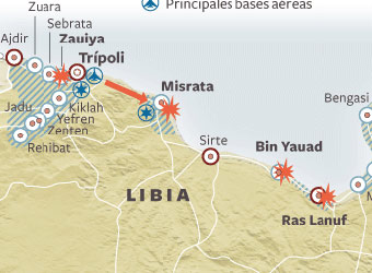 La OTAN vigila Libia las 24 horas del día con aviones espía