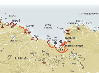 Las fuerzas de Gadafi toman Brega y aceleran para asediar Bengasi