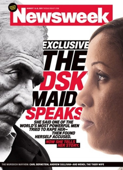 Portada de la revista  Newsweek  con la entrevista a Nafissatou Diallo, la camarera del Sofitel.