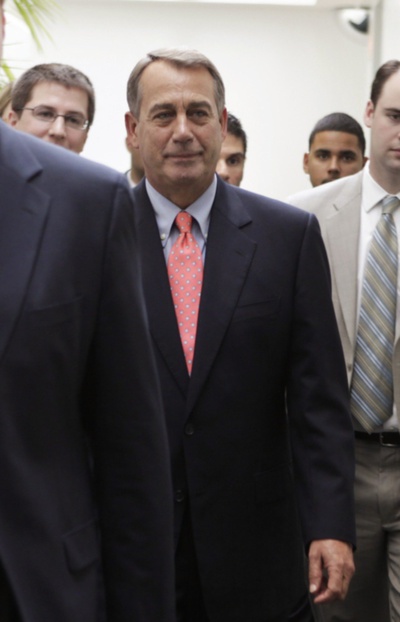 El máximo líder republicano en el Congreso estadounidense, John Boehner, hoy en Washington