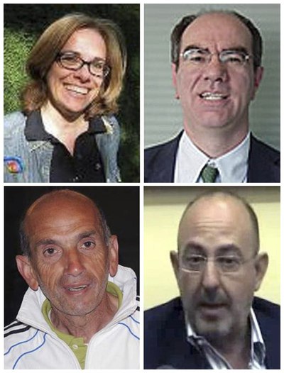 Los cuatro periodistas italianos liberados hoy: Elisabetta Rosaspina, Giuseppe Sarcina, Domenico Quirico y Claudio Monici