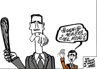 Caricatura de FORGES dedicada a Ali Ferzat.