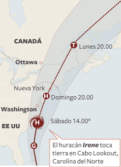 Nueva York da por acabado el peligro del huracán Irene y trata de volver a la normalidad