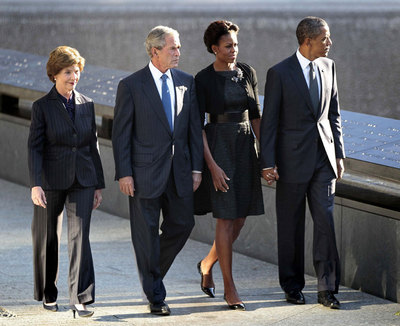 FOTOGALERIA: Obama y Bush, en el Monumento del WTC