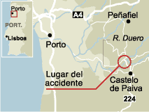 70 muertos en Portugal al derrumbarse sobre el Duero un puente centenario