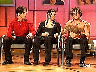 David Bustamente, Rosa López y David Bisbal, finalistas del concurso de TVE Operación Triunfo.