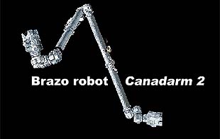 Imagen del brazo robótico  Canadarm 2 .