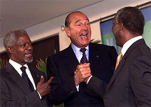 Los líderes europeos abogan por la ratificación de Kioto en Johanesburgo