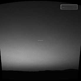 Los científicos creen que el rastro brillante detectado por el Spirit podría ser un meteoro o una nave espacial.