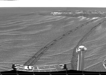 Imagen de la superficie marciana enviada por el robot  Opportunity .