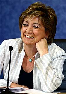 La ministra San Segundo, durante la presentación de los datos más relevantes del curso escolar.