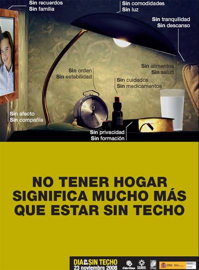 Cartel del Día de los Sin Techo 2008.