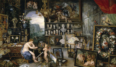  El sentido de la vista , de Brueghel y Rubens (1617, museo del Prado, Madrid).