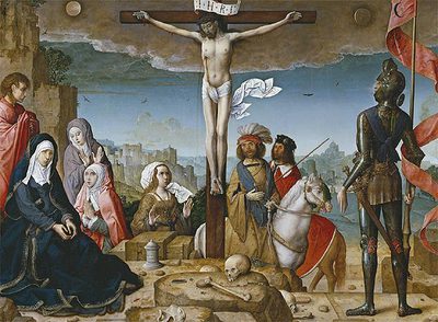  Crucifixión , de Juan de Flandes.