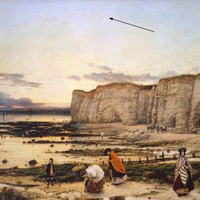 La obra  Pegwell Bay, Kent - Recuerdo del 5 de octubre de 1858 , del escocés William Dyce.