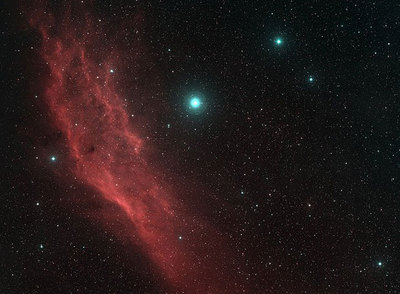 La nebulosa California, que se encuentra en el Brazo de Orión de la Vía Láctea.