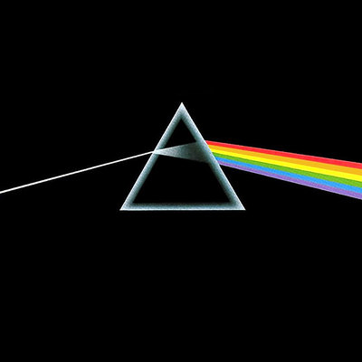 Portada del disco  The Dark Side of the Moon (El lado oscuro de la Luna),  de Pink Floyd.