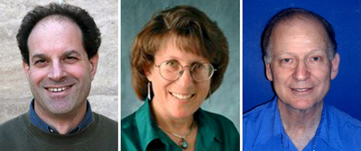 De izquierda a derecha, David Julius, Linda Watkins y Baruch Minke