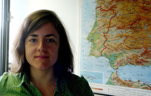 Rosa Miguel en su despacho de la universidad.