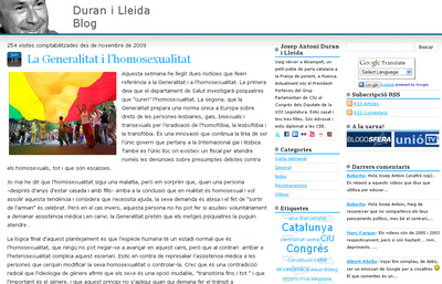 El  post  en el que el político de CiU habla de los médicos que  curan  a los gays.