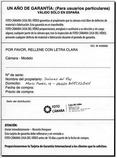 Una de las preguntas de anteriores pruebas PISA. Los alumnos debían rellenar esta garantía con la información de la factura de compra.