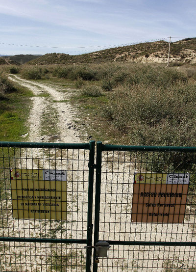 Terrenos afectados por la contaminación en Palomares