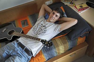 Roger Vila, el segundo mejor estudiante de Cataluña, ayer en su domicilio en Vic (Osona).
