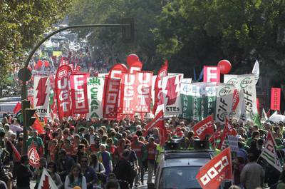 Manifestación estatal en Madrid en defensa de la educación pública.