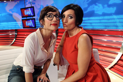 Ana Morgade y Silvia Abril, en  Las noticias de las 2. 
