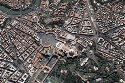 Imagen de Roma en 'Google Earth'.