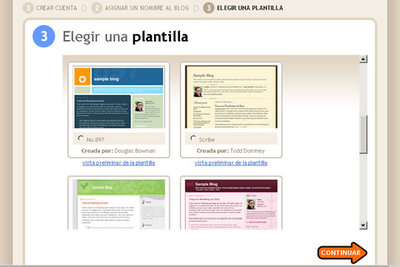 Los sistemas de creación de  weblogs  ofrecen plantillas para que no tenga que preocuparse por el diseño, solo por los contenidos.