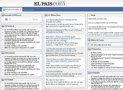 ELPAIS.com, primer medio en crear su propio 'universo' Netvibes