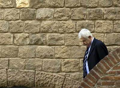 El ex presidente de Cataluña Pasqual Maragall el día en que anunció su enfermedad.