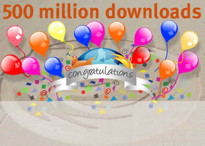 Firefox celebra 500 millones de descargas