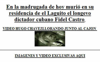 La muerte de Fidel Castro como gancho de los virus informáticos