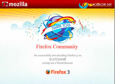 Firefox 3 entra de forma oficial en el Guinness