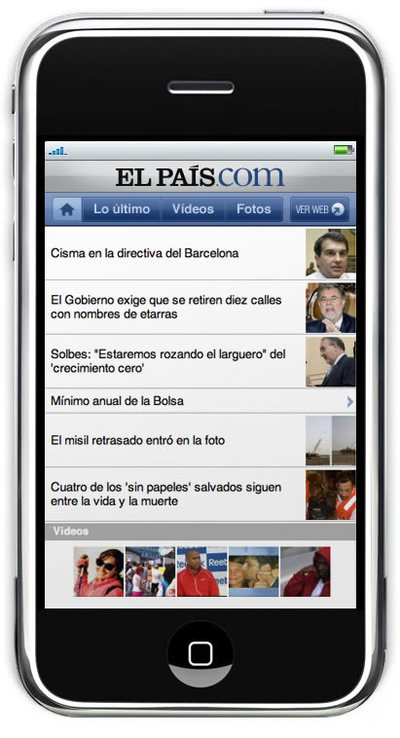 Una nueva versión del periódico 'on line' permite el visionado de vídeos, fotografías, la última hora, etc.