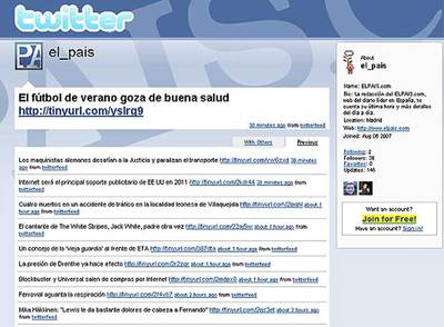 "En estos momentos estoy leyendo un reportaje sobre Twitter"