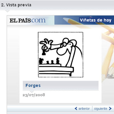 Imagen de uno de los widgets con las viñetas de ELPAÍS.com