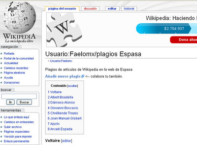 Espasa.com retiró 'los plagios' de la Wikipedia 45 minutos después de su publicación