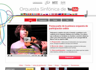 YouTube organiza la primera orquesta sinfónica de Internet