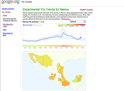 El buscador ha adaptado la herramienta 'Flu Trends' a la crisis sanitaria mundial causada por el AH1N1.