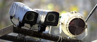 Cámaras de vigilancia en la calle.