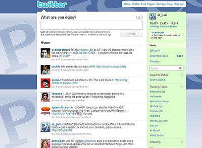 EL PAÍS, medio español más popular en Twitter