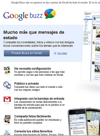 Google Buzz convierte Gmail en red social