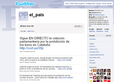 EL PAÍS alcanza los 200.000 seguidores en Twitter
