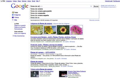 El diccionario de Google Instant