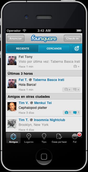 FourSquare habla castellano